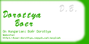dorottya boer business card