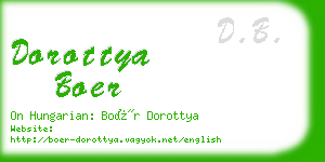 dorottya boer business card